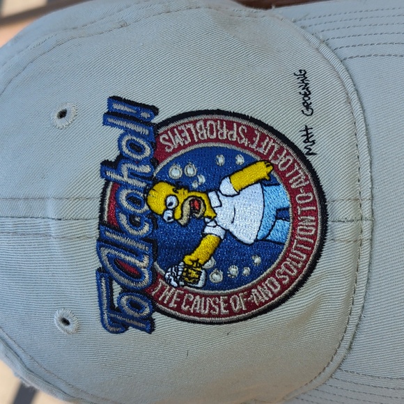 Simpsons Homer To Alcohol The Cause of ..Mmm..Beer   Adjustable Baseball Cap Hat - Picture 2 of 11